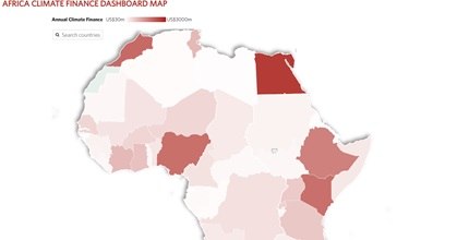Landscape of Climate Finance for Africa site screenshot