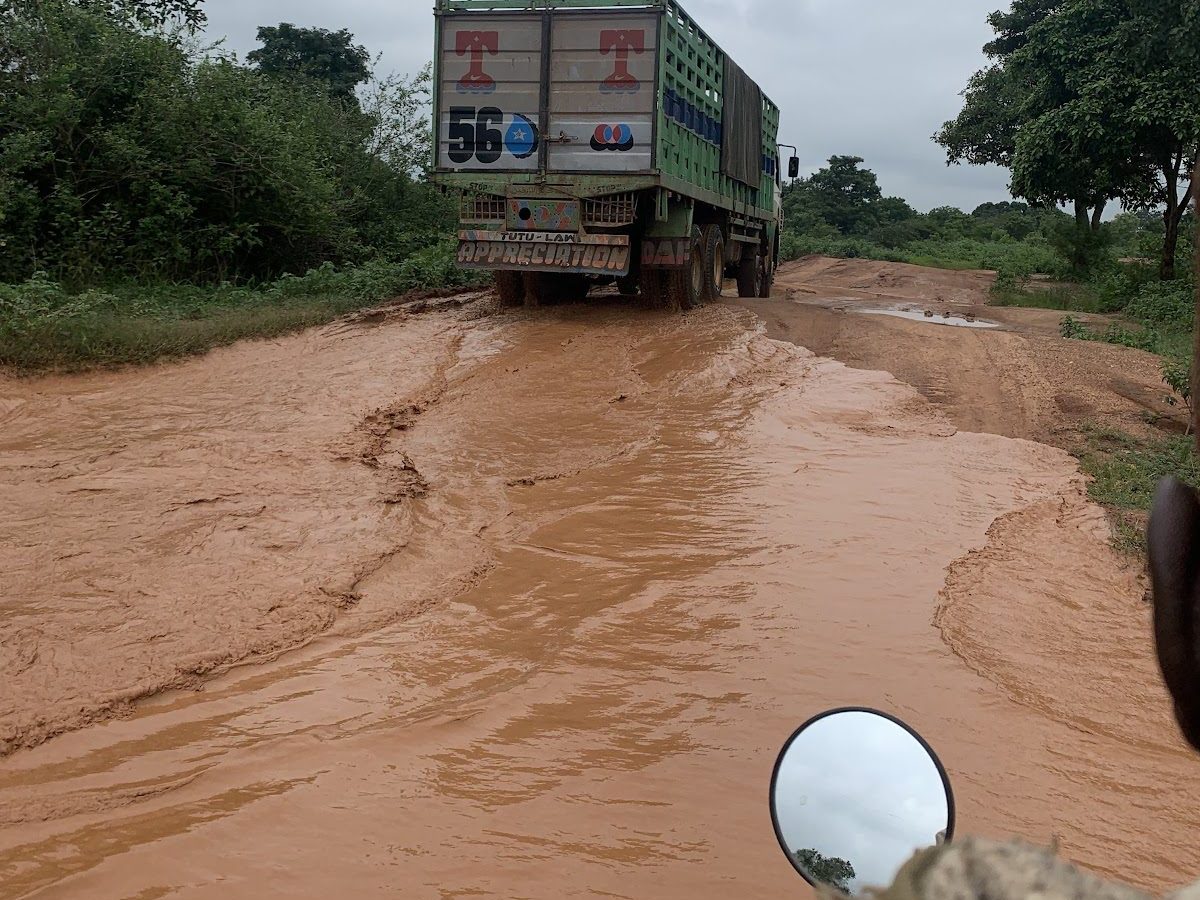 Road to Adesina’s farm in Saki West - 1.